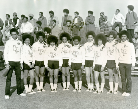 Livingston College Panthers cheerleaders approximately 1970